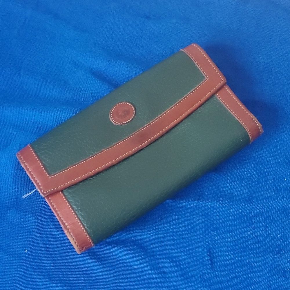 Dooney & Bourke All Weather Leather Forest Green Continental Clutch Wallet